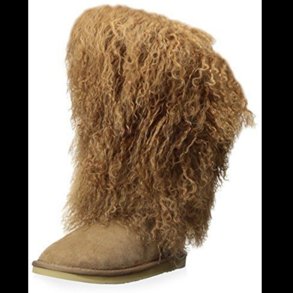 Australia Luxe Collective Huns Boot Mongolian Sheep Hair Sheep in Size 8. #399